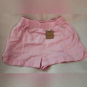 Blu Pepper Light Pink Elastic-Waist Athletic Shorts Women's Small